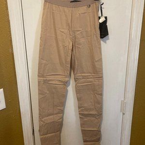 TwinSet women's XS extra small tan lightweight silky elastic waist thin leggings